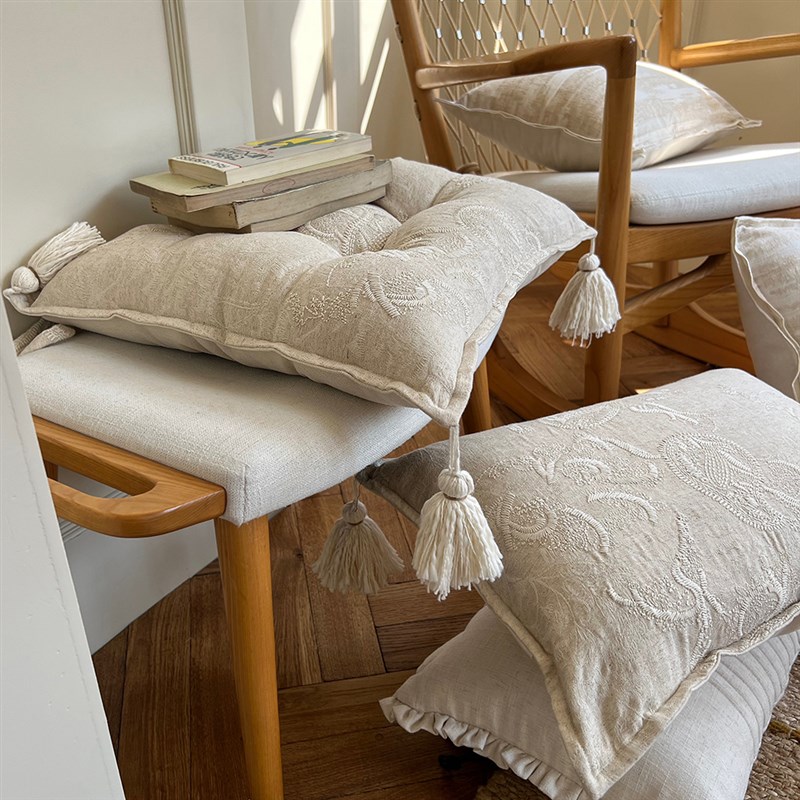 福笙中古风流苏坐垫民宿酒店沙发椅垫办公室久坐屁垫子蒲垫咖啡馆