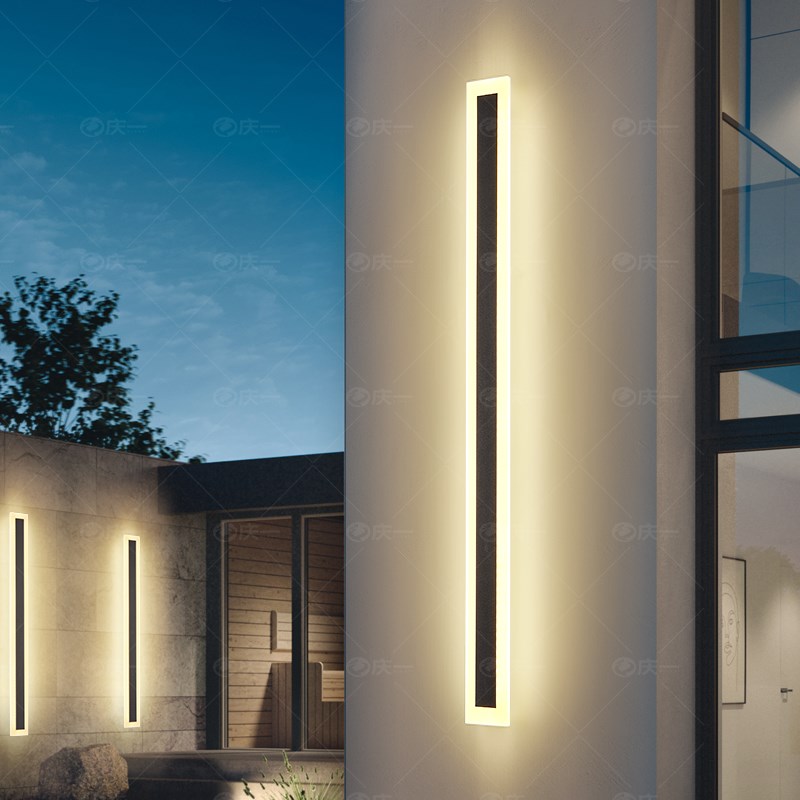 户外长条壁灯墙灯楼梯室外防水现代庭院极简创意走廊简约外墙别墅