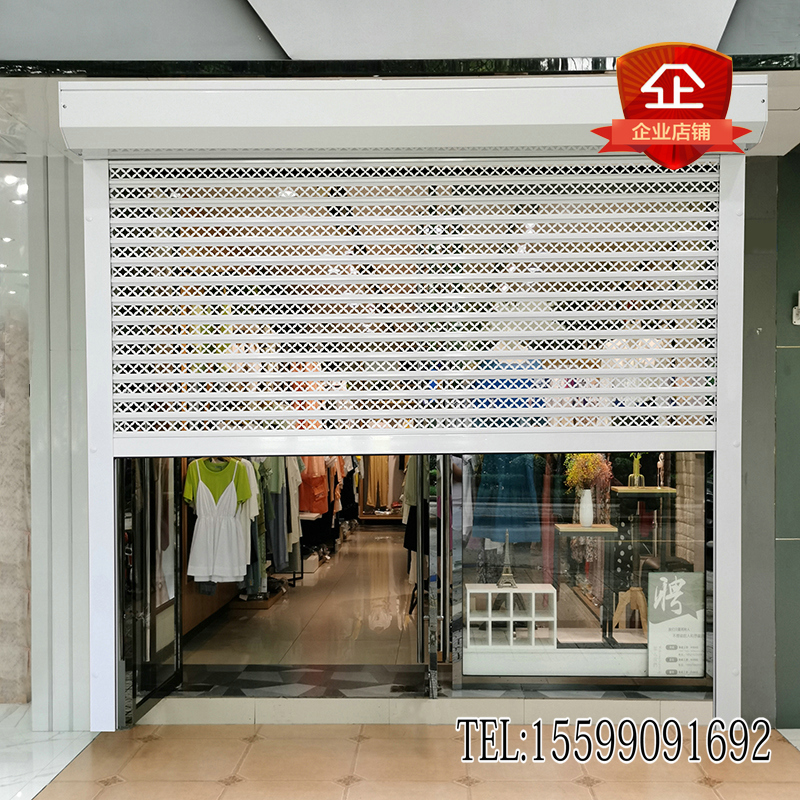 电动镂空车库阳台门铝合金卷帘门家用卷闸门欧式别墅防盗卷帘门窗