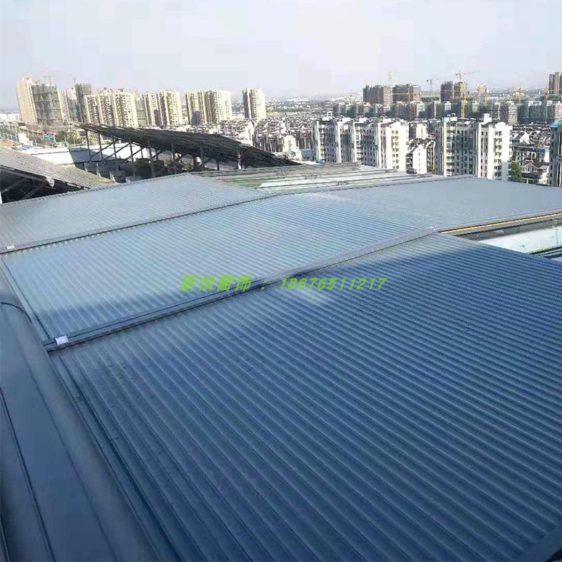 成都玻璃房隔热阳光房遮阳棚户外遮阳棚铝合金顶帘顶棚电动天幕帘