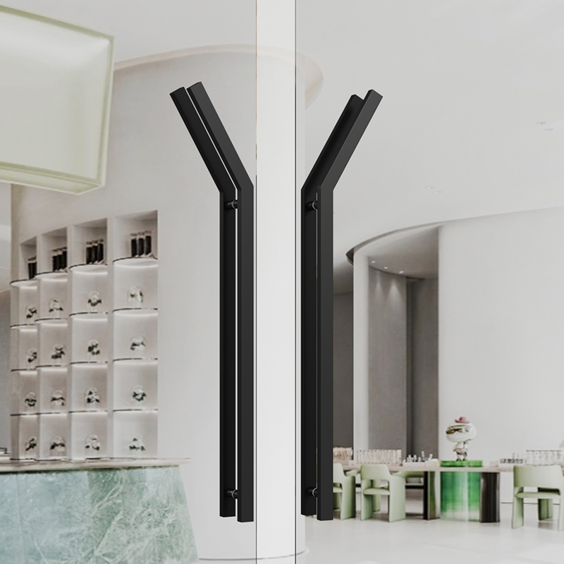 玻璃不锈钢大门拉手现代极简风实木门把手会议室有无框推拉门扶手