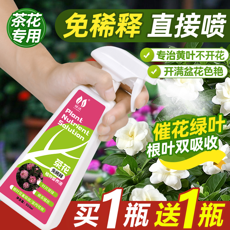 茶花专用肥免稀释植物营养液水培通用绿植室内盆栽花卉液体肥家用