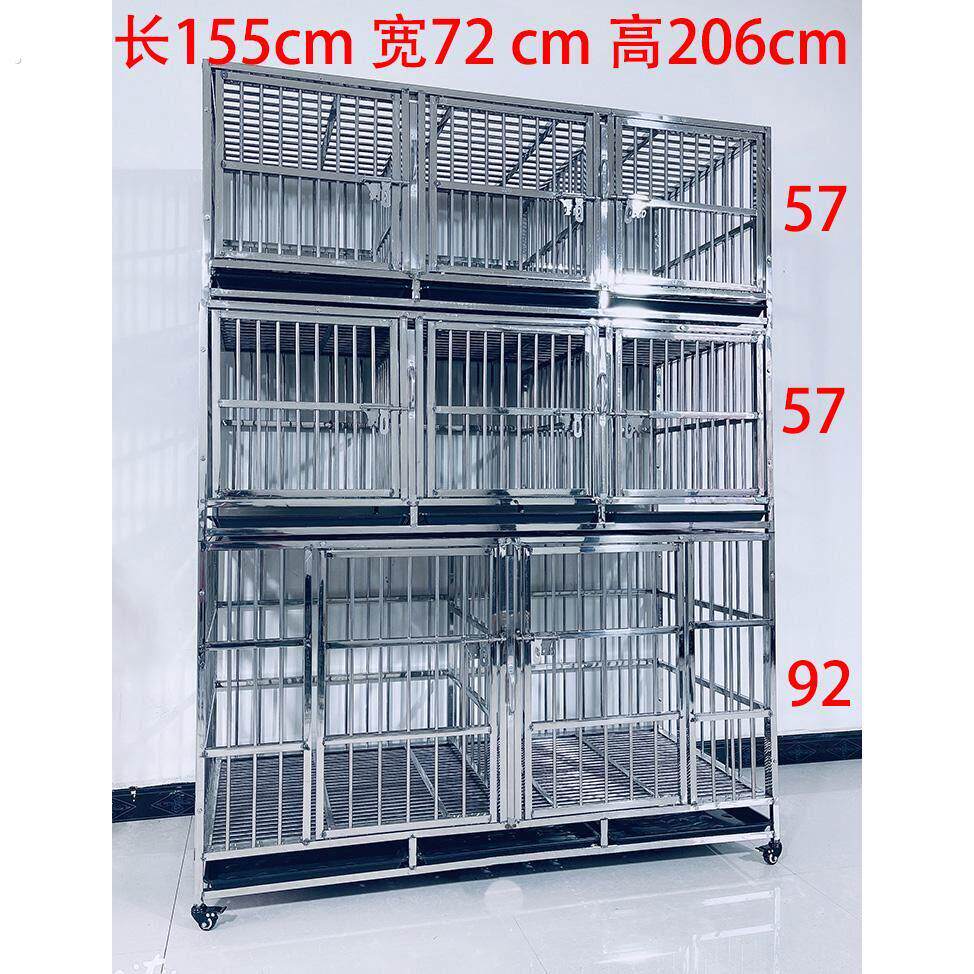 不锈钢子母笼双层三层宠物店展示柜两层狗笼猫笼兔展示寄养笼多层