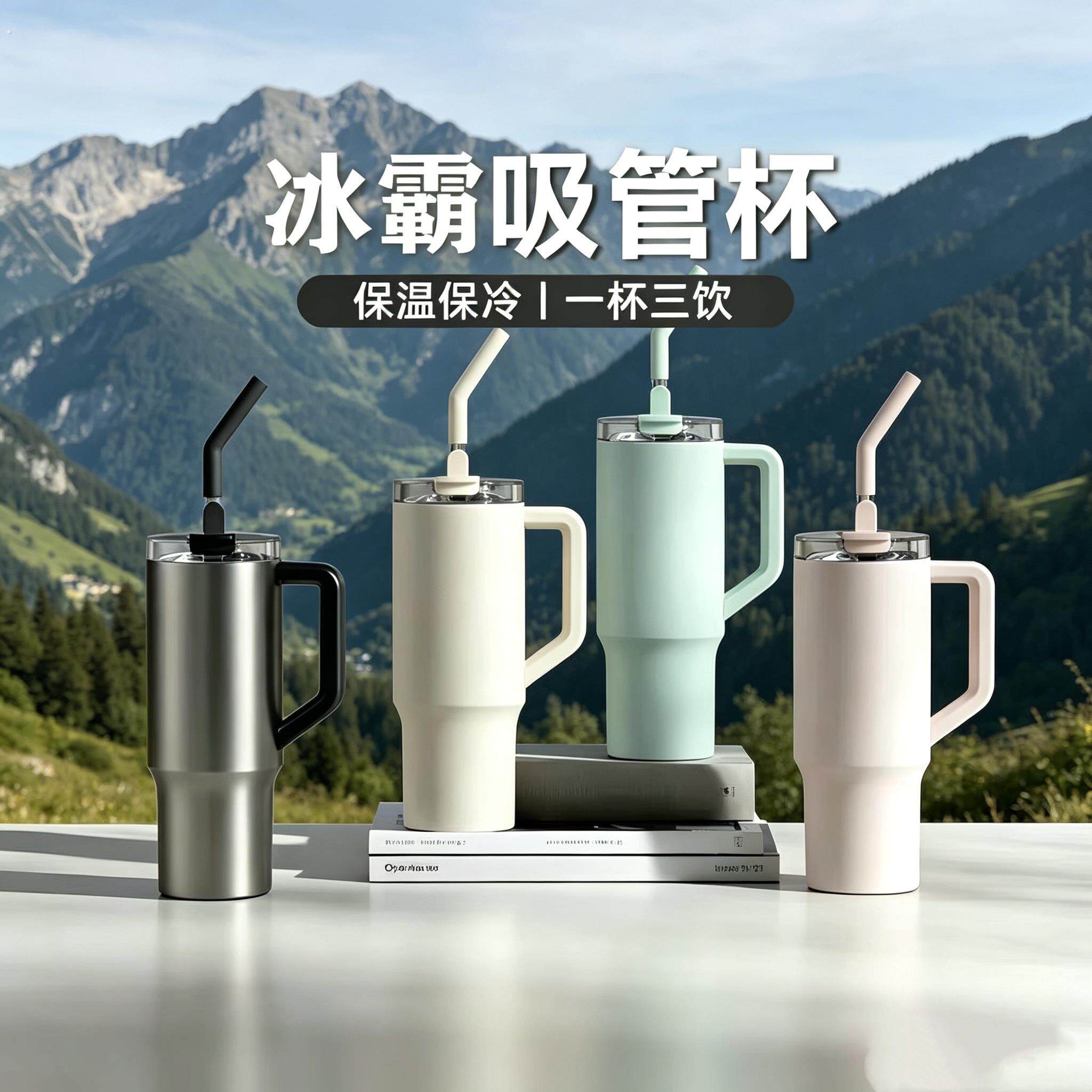 巨无霸大容量冰霸杯不锈钢保温杯男夏季保冰水杯户外可携式车载杯