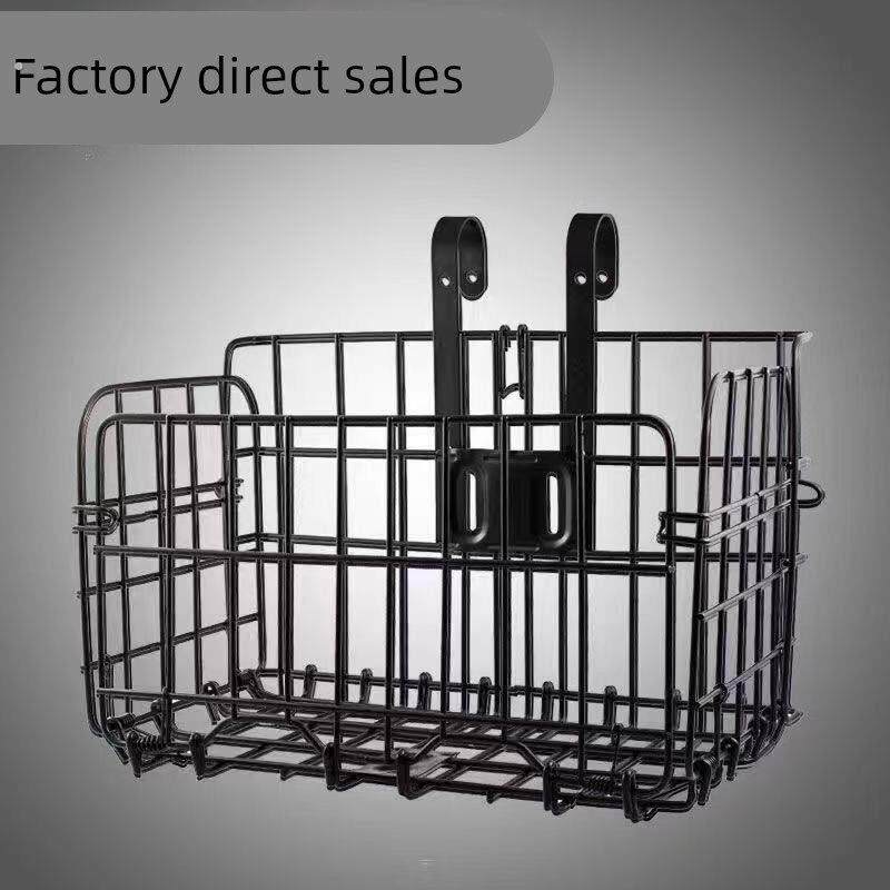 自行车车筐前后通用挂钩式折叠车筐加大山地车后座车筐自行车前框