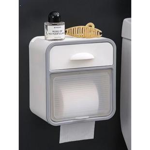 卫生纸盒厕所专用马桶边置物架放卫生纸卷纸架轴放厕纸神器挂壁式