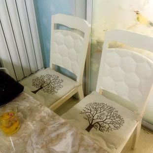 刺绣办公室坐垫椅垫家用餐N椅屁股垫四季 棉麻椅子凳垫中式 通用薄