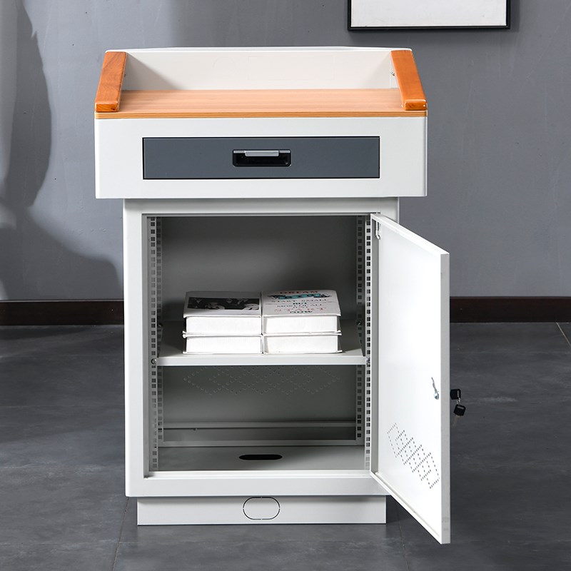 多媒体钢制讲台演讲台多功能小讲桌发言台实验台校园老师讲台桌子