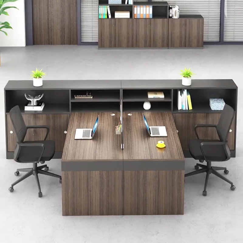 简约职员办公桌椅组合面对面位员工位隔断卡座屏风财务办公桌创意