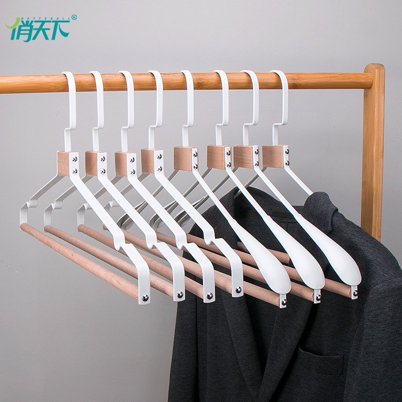 俏天下宽肩衣架家用挂衣无痕轻奢高档金属衣挂不变形不鼓包衣撑子