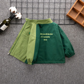 棉布外套洋气小童上衣纯棉潮 儿童秋装 男童外套新款 宝宝纯棉夹克衫