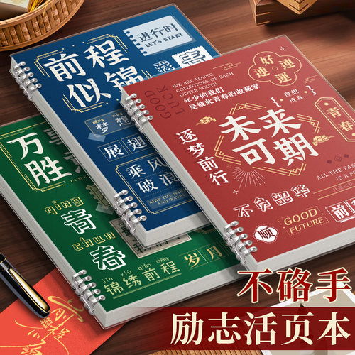 高颜值励志笔记本本子不硌手活页