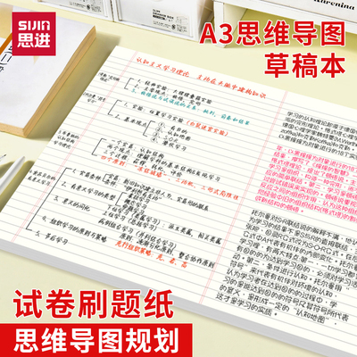 思维导图A3草稿纸可撕试卷刷题纸