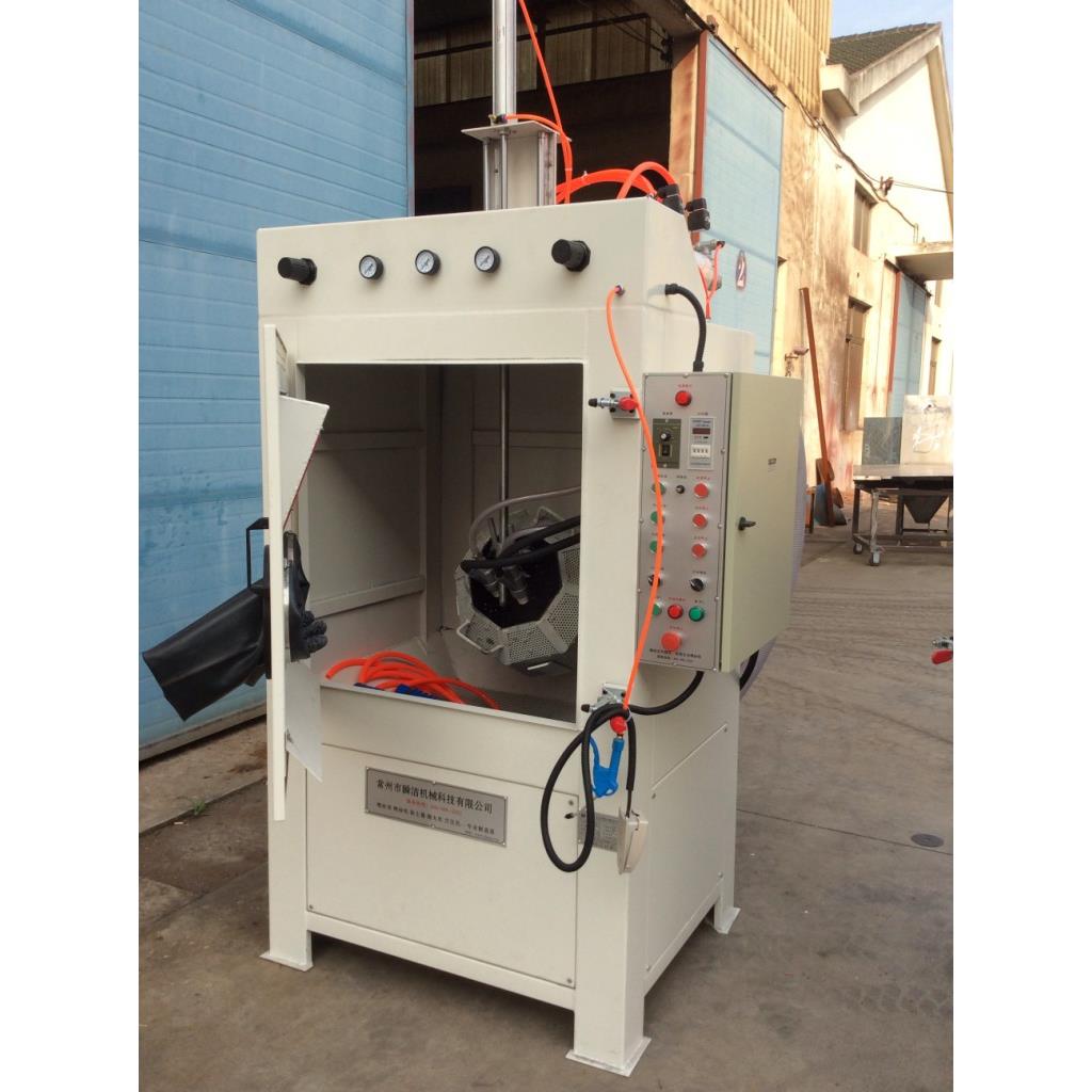 江苏浙江塑胶去毛刺滚筒自动喷砂机五件件去披锋小型滚筒喷砂机