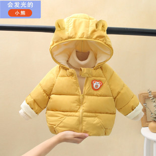 2025年冬季加绒加厚宝宝羽绒棉儿童棉服婴幼儿冬装 跨境厂家直销