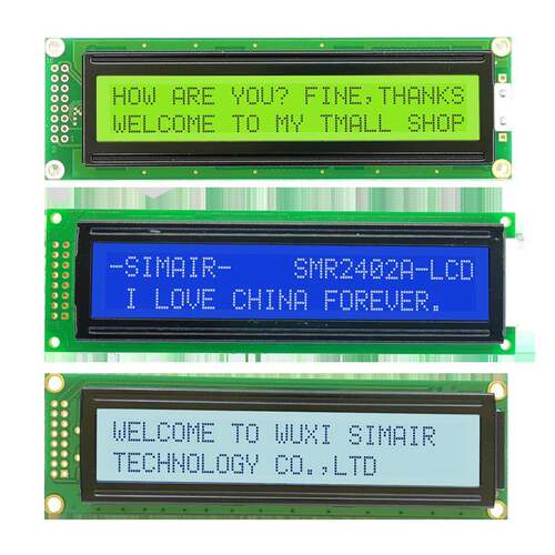 2402液晶屏 5v3.3V 蓝屏 24x2点阵屏 2402显示屏模块 LCD2402字符