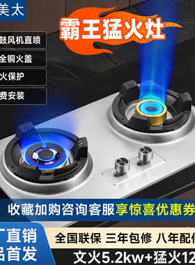 奥田美太新型霸王猛火灶家宴12kw别墅厨房燃气灶家用商用台嵌两用