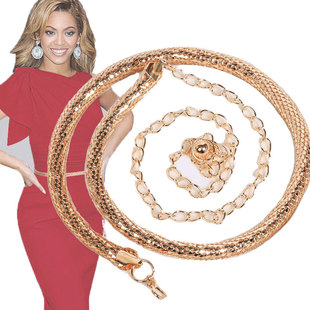 饰品 金属链子腰带简约蛇骨腰链时尚简约个性装饰身体链