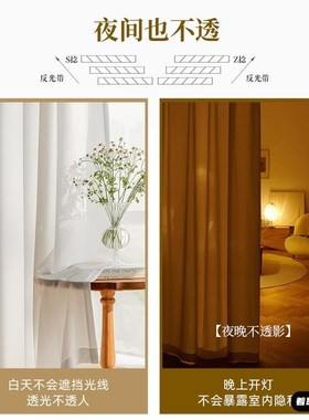 纱帘透光33703透人窗帘纱帘幻纱z客厅阳台遮影阳卧室202不52白纱2
