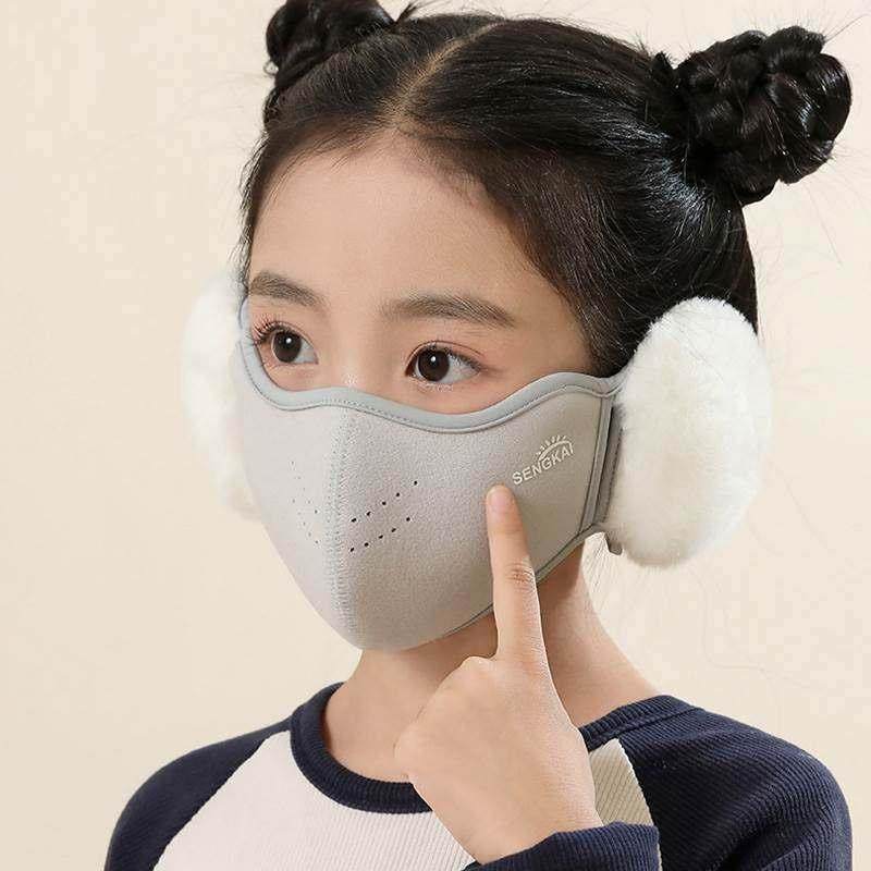 儿童口罩女童防风护耳口罩一体保暖加厚小学生户外骑车防寒耳罩冬,童装/婴儿装/亲子装,帽子,淘宝优惠券,粉丝福利购,淘宝优惠卷