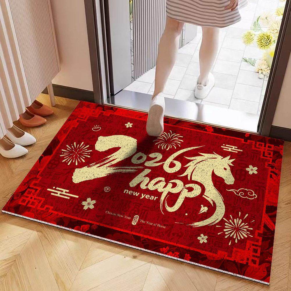 马年入户门地垫2026新款丝圈耐脏免洗pvc防滑室内外地毯脚垫子MZ,居家布艺,地毯,淘宝优惠券,粉丝福利购,淘宝优惠卷