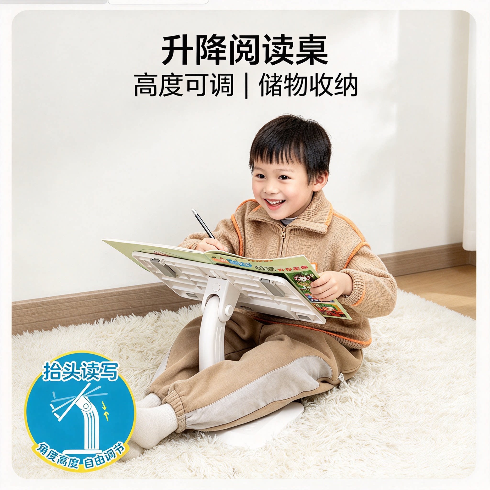 多功能看书架阅读神器小桌板学习图片