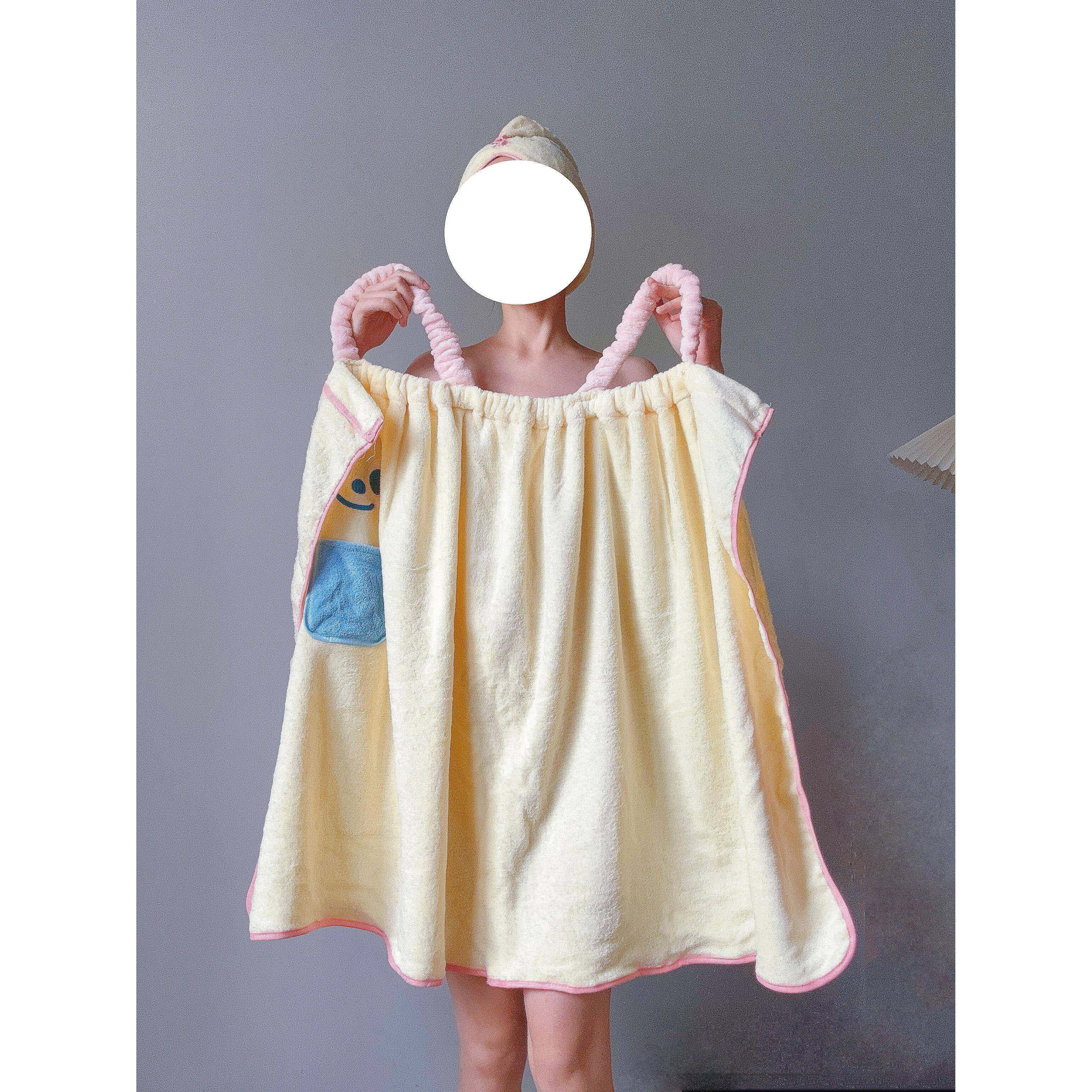 可爱表情浴巾女浴裙可穿式速干吸水浴袍秋冬裹全身2025新款非全棉,3C数码配件,USB多功能数码宝,淘宝优惠券,粉丝福利购,淘宝优惠卷