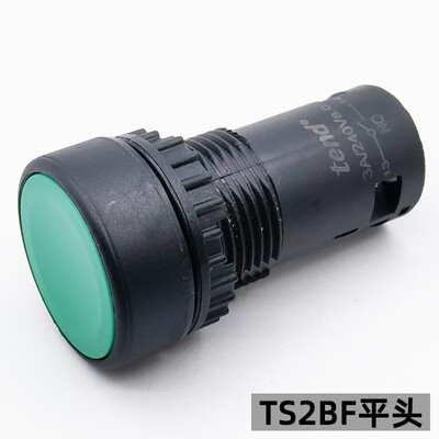 按钮开关tend天得TS2BF-A平头TS2IL TS2BM-C磨菇头带灯自复位22mm