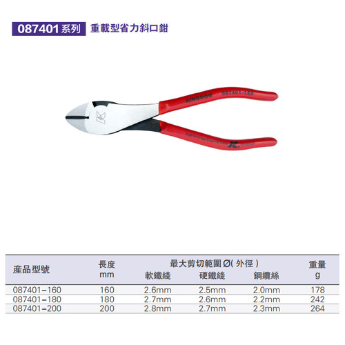 K牌斜口钳 重载型斜口钳省力斜口钳