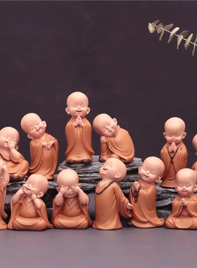 汽车摆件慧能车摆小和尚沙弥汽