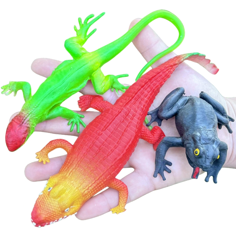 蜥蜴鳄鱼软胶套装仿真青蛙包邮