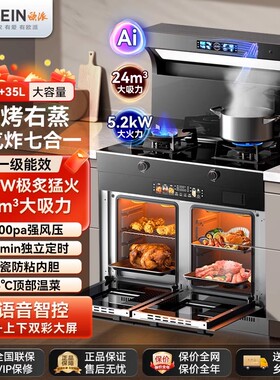 欧派(OPPEIN)集成灶大吸力家用变频蒸烤炸箱消毒一体侧吸语音208