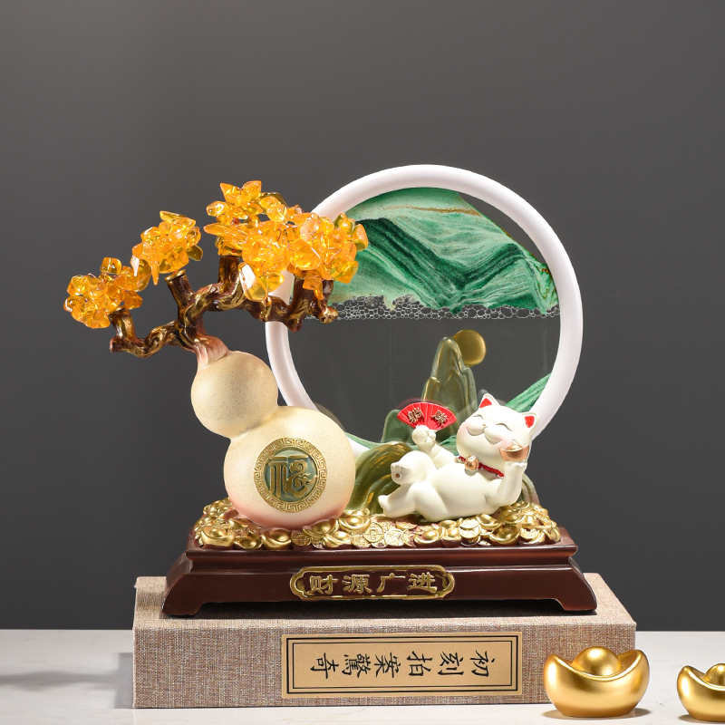 招财葫芦树创意摆件客厅玄关酒柜装饰品轻奢新中式高级感乔迁礼品