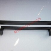 不锈钢大门拉手玻璃门拉手中式 大拉手方管双弯喷黑漆把手8144