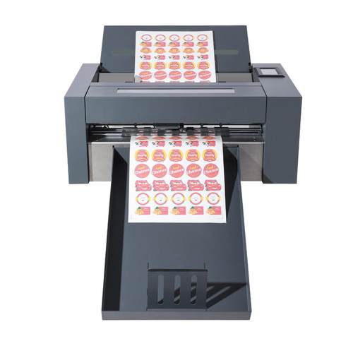 伺服双刀头切割压痕一体机车贴不干胶标签模切机彩盒折痕打样机