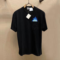 loe Luo Family Collaboration with Hayao Miyazaki Kasifa's Little Flame Embroidery round-neck pure cotton loose and casual short-sleeved T-shirts for men and women thumbnail 2
