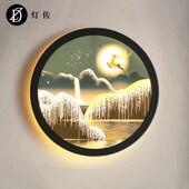 壁画灯现代简约客厅沙发背景墙装 饰壁灯卧室床头灯艺术过道走廊灯