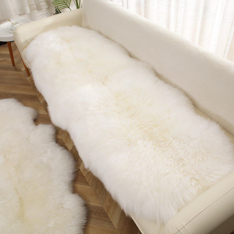 澳洲真羊毛沙发垫冬季整张羊皮毛一体高端沙发垫按摩椅坐垫子
