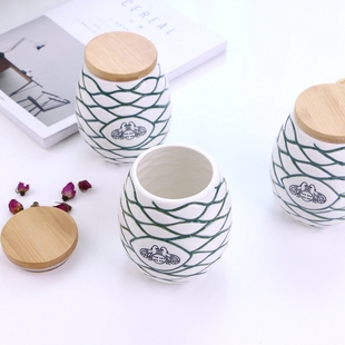 陶瓷储物罐密封醒茶罐收纳盒零食储藏杂粮奶粉糖果带盖调味罐咖啡