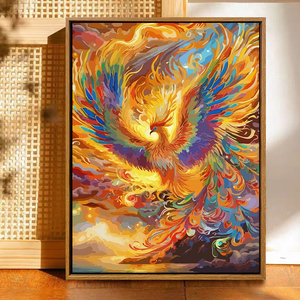 涅槃数字油画中国风手绘填挂画