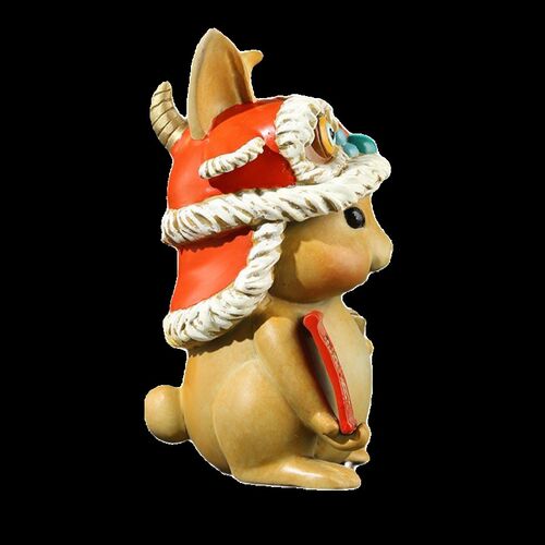 全黄醒狮兔兔品生肖兔吉祥物可爱