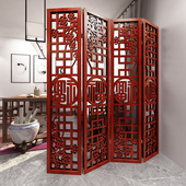 屏风客厅折叠移动装 卧室遮挡家用小户型玄关 饰简约现代新中式