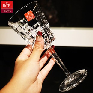 意大利RCR进口水晶玻璃高脚杯复古红酒杯家用套装 白葡萄酒杯子