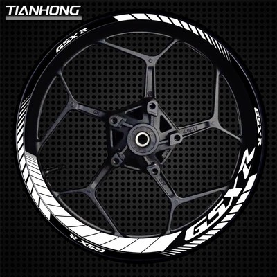 适用铃木GSX250R600 1000 750赛版轮毂改装轮圈钢圈反光防水机车