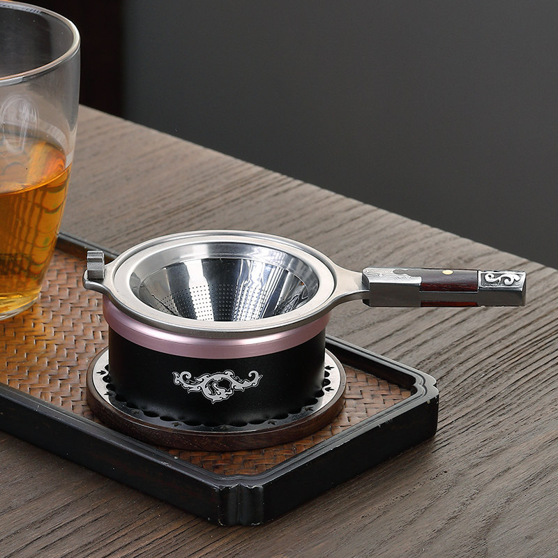 马士革钢茶漏过滤网茶叶滤茶器网架茶隔茶具