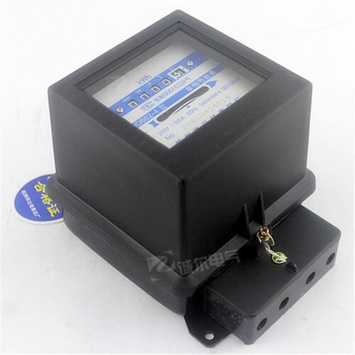 单相电表机械式杭州DD862-4出租房家用电能表老款黑壳电度表220V