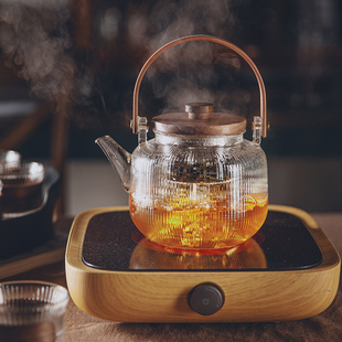 网红家用玻璃水果茶壶蜡烛加热花茶杯具V高级下午茶茶 花茶壶套装