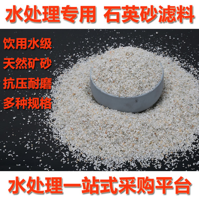 精制石英砂滤料水处理石英砂过滤器石英砂颗粒喷砂磨料高硬度50kg