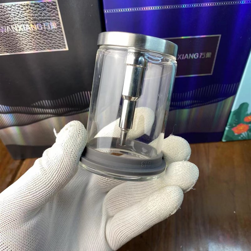 万象玻璃杯茶水分离杯配件双层V258/158L茶仓U258L内胆U158L茶漏图片