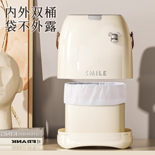 带盖轻奢风可爱小号迷你K家用简约台面桌上收纳 桌面垃圾桶按压式